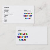 他の場合は最も最高の高いロラの贈り物として知られる 名刺 (正面/裏面)