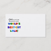 他の場合は最も最高の高いロラの贈り物として知られる 名刺 (裏面)