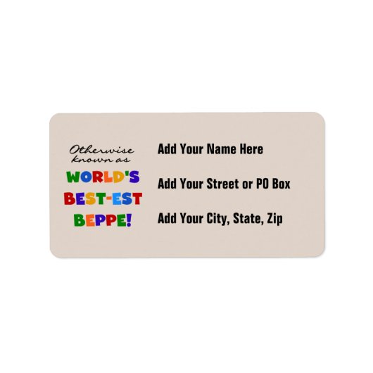 他の場合は最も最高の高い別府として知られる ラベル (正面)