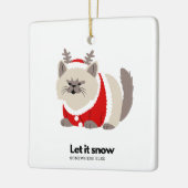 他の場所で雪 セラミックオーナメント (左)