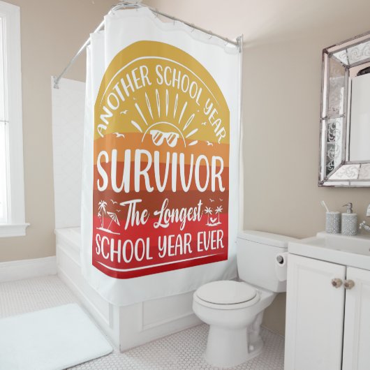 他の学校年生存学おもしろい校 シャワーカーテン (インサイチュ)