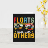 他の川のチュービングおもしろいフロートSと一緒によく浮く カード (黄色い花)