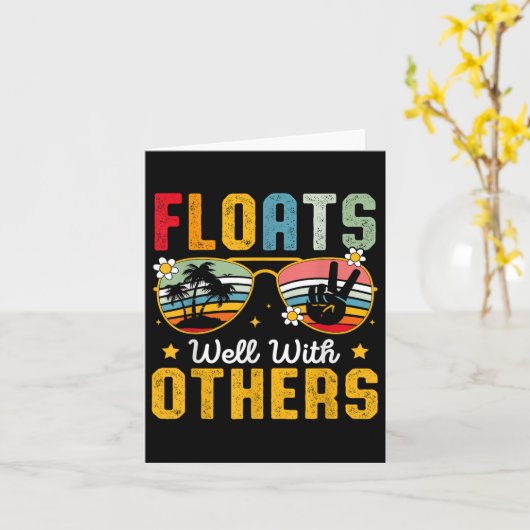 他の川のチュービングおもしろいフロートSと一緒によく浮く カード (黄色い花)