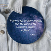 他の惑星の生命に関するヴォルテール引用文 缶バッジ (インサイチュ)