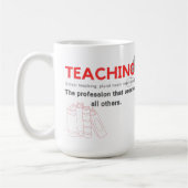 他の教え人々を作り出す赤の職業 コーヒーマグカップ (左)