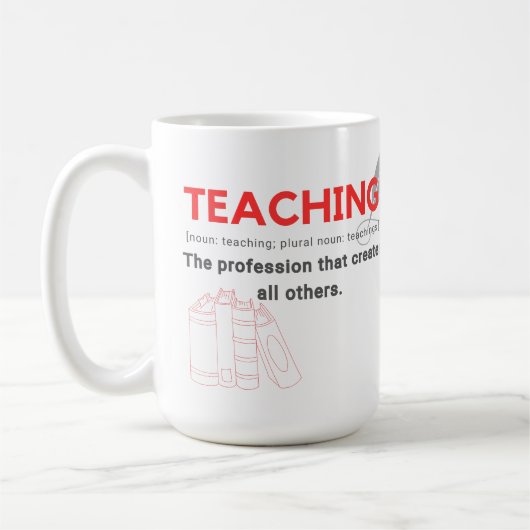 他の教え人々を作り出す赤の職業 コーヒーマグカップ (左)