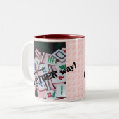 他の方法mahのjonggのマグは行きます ツートーンマグカップ (正面左)