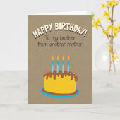 他の母親から兄へのハッピーバースデー カード (黄色い花)