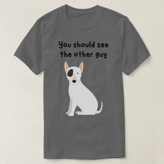 他の男が犬を飼っているのが見えるはず Tシャツ (デザイン正面)