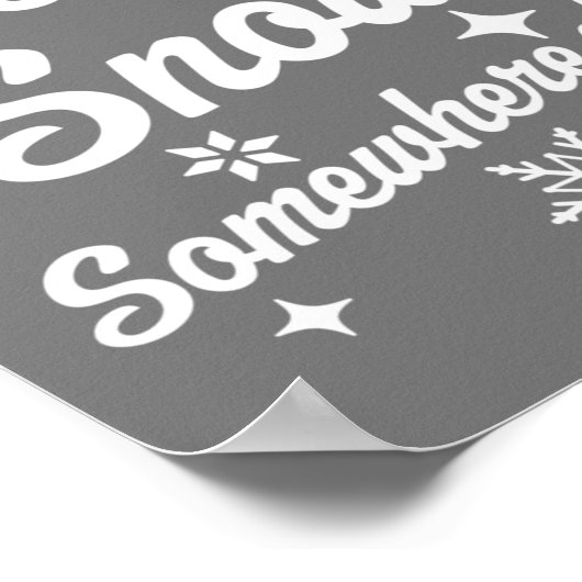 他の皮肉な醜いChで雪おもしろいを降らせなさい ポスター (角)