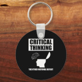 他の考え国の赤字は重大である キーホルダー (正面)