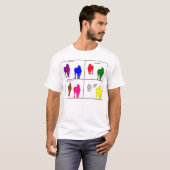 他の色のための馬のパーティー Tシャツ (正面フル)