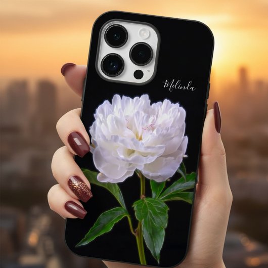 他の花にはないエレガントな白い芍薬 Case-Mate iPhoneケース