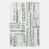 他の言語で表示されるボン – 緑 キッチンタオル (縦)