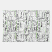 他の言語で表示されるボン – 緑 キッチンタオル (横)