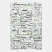 他の言語で表示されるボン – 緑 キッチンタオル (縦)