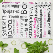 他の言語で表示する – ピンクマゼンタ キッチンタオル (折り畳み)