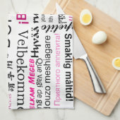 他の言語で表示する – ピンクマゼンタ キッチンタオル (四つ折り)