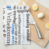 他の言語で表示 – 青 キッチンタオル (四つ折り)