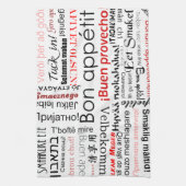 他の言語の糖菓のappetit -赤 キッチンタオル (縦)