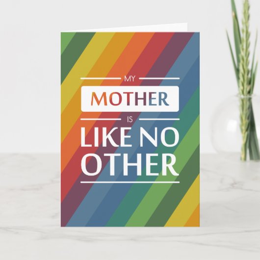他の誰とも違う母 サンキューカード (正面)