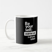 他の誰もが既に撮影されている自分自身 コーヒーマグカップ (左)