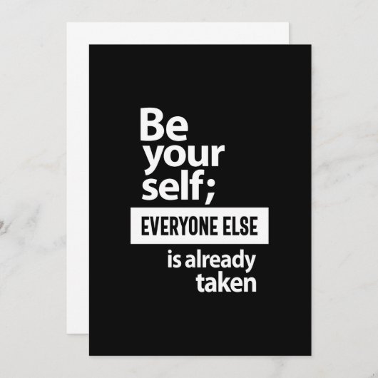 他の誰もが既に撮影されている自分自身 招待状 (正面/裏面)