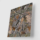 他の迷彩柄のように家に溶け合う時計 スクエア壁時計 (傾斜)