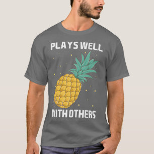 他の遊パイナップルTデザインフルーツと良い Tシャツ