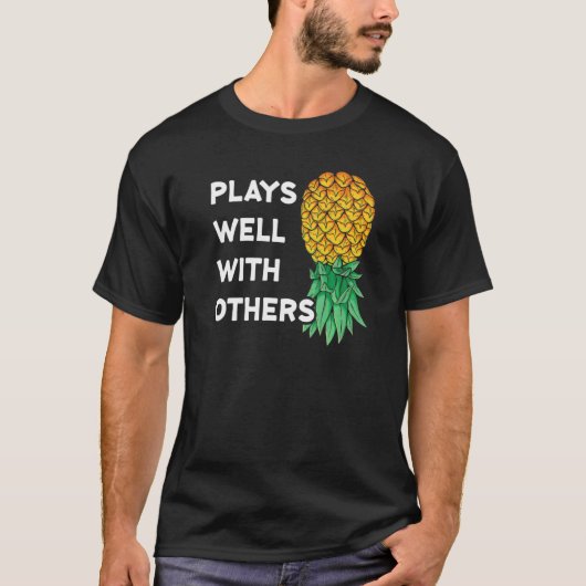他の遊人が逆さまにパイナップルポリと良い Tシャツ (正面)