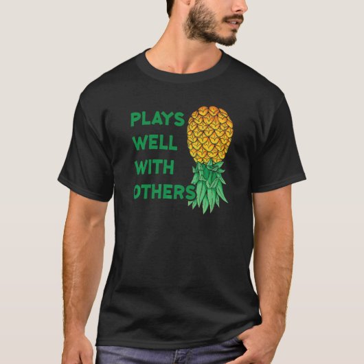 他の遊人が逆さまにパイナップルポリと良い Tシャツ (正面)