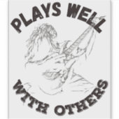 他の遊人と一緒に – Guitar Shredder シール (正面)