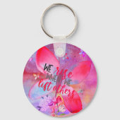 「他を持ち上げると上昇する」水色の蝶 キーホルダー (正面)