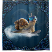 他クールのよりも、スノーボードのカタツムリ。 シャワーカーテン (正面)