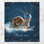 他クールのよりも、スノーボードのカタツムリ。 ワインラベル (シングルラベル)