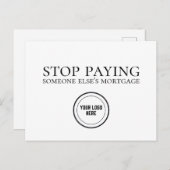 他ストップの人の住宅ローン不動産の農業を支払う ポストカード (正面/裏面)