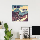 他人がやらない時にトレーニングする 自転車 ポスター (ホームオフィス)