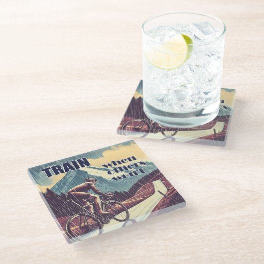 他人がサイクリングしない時に訓練する ガラスコースター (アングル)