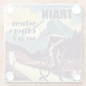 他人がサイクリングしない時に訓練する ガラスコースター (裏面)