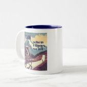 他人がサイクリングしない時に訓練する ツートーンマグカップ (正面左)