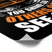 他人が自分の輝きを見えるように他人が輝かないように ポスター (角)