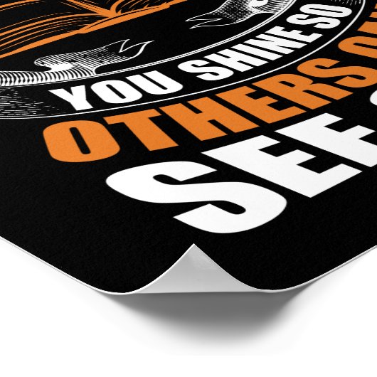 他人が自分の輝きを見えるように他人が輝かないように ポスター (角)