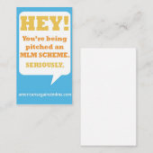 他人がMLMピッチから出るのを救済して下さい! 名刺 (正面/裏面)