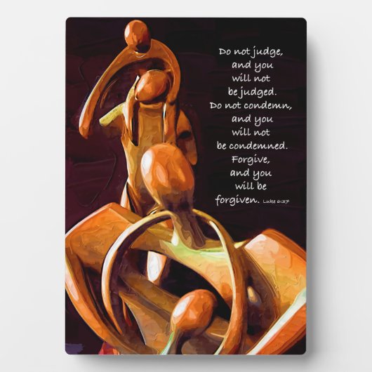 他人に判断を下さない フォトプラーク (正面)