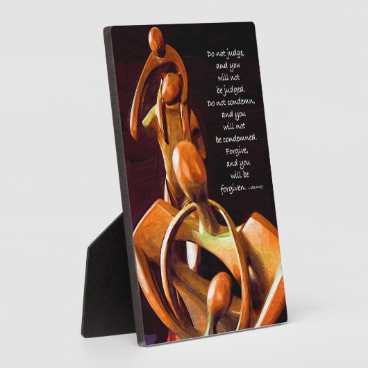 他人に判断を下さない フォトプラーク (側面)