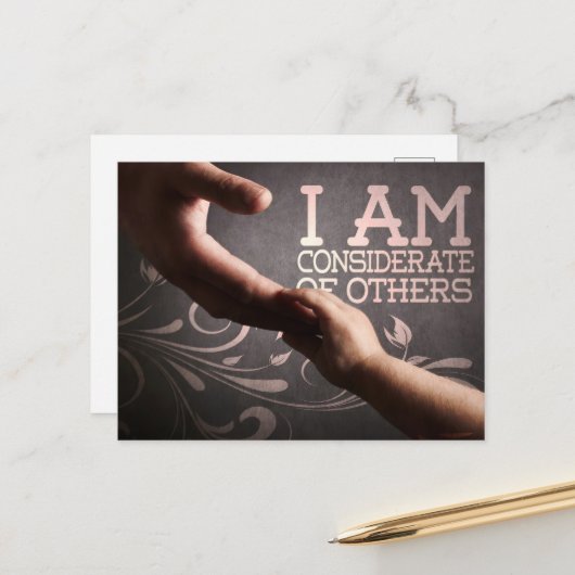 「他人に対する思いやり」モチベーション肯定 ポストカード (正面/裏面インサイチュ)