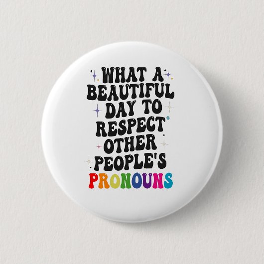 他人に贈り物を尊敬する美しい日 缶バッジ (正面)