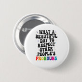 他人に贈り物を尊敬する美しい日 缶バッジ (正面&裏面)