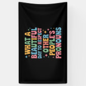 他人の代名詞を尊重する美しい日 横断幕 (縦)