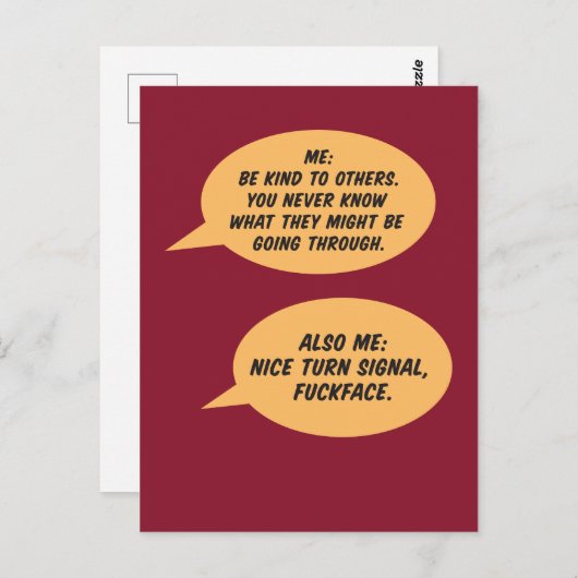 他人の冗談に優しい ポストカード (正面/裏面)